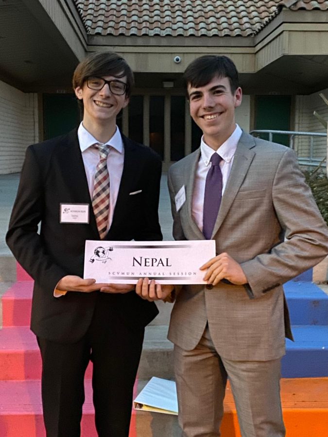 Hughson High student Robin Seifkin and friend, Zach Couglin represented the Huskies at this year’s Santa Clara Valley Model United Nations conference in San Jose, CA
