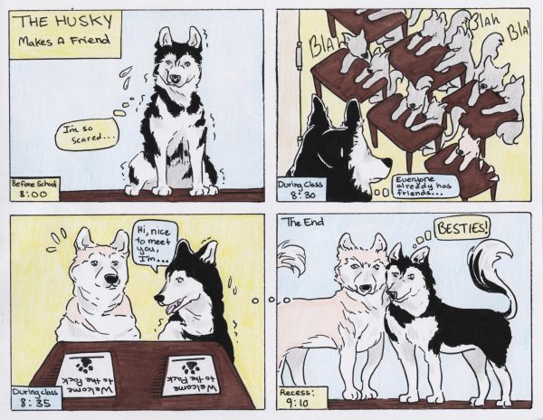 The Hughson Paw brings back the Comic Strip; Daniela Rodriguez is the artist behind this piece.
