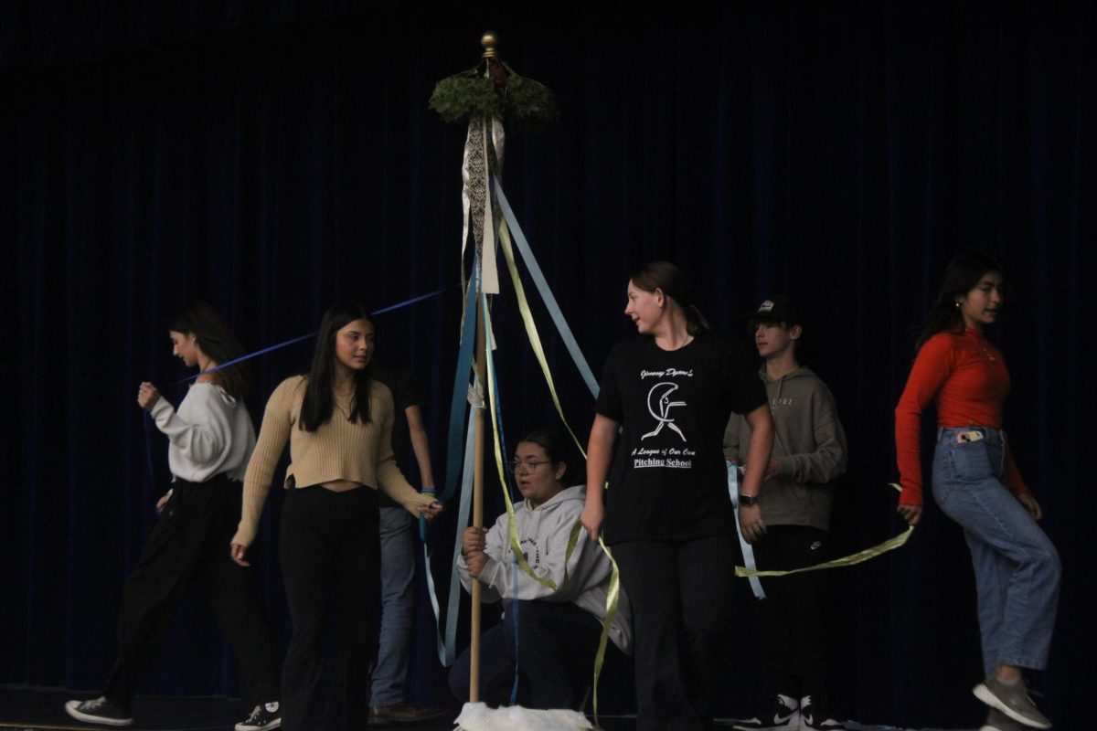 HHS Drama rehearsing for upcoming frozen performance.