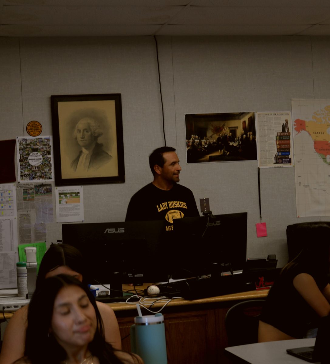 Mr. Garza teaching his students for his second year at Hughson High School.